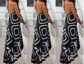 Halter Beach Long Dress Sundress Cover Up - Sheseelady